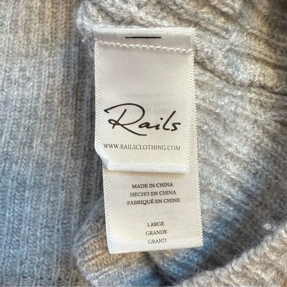 Rails Women’s Simone Merino Wool Cashmere V Neck Sweater Heather Gray Size Large - Picture 7 of 9